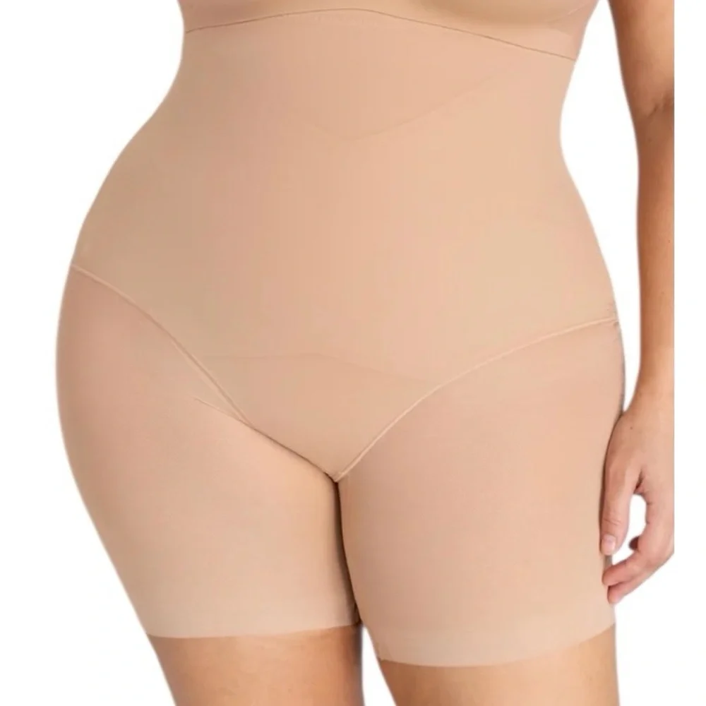 HoneyLove SuperPower Short Size 2X NWT Beige High Waisted Shapewear Sculpting